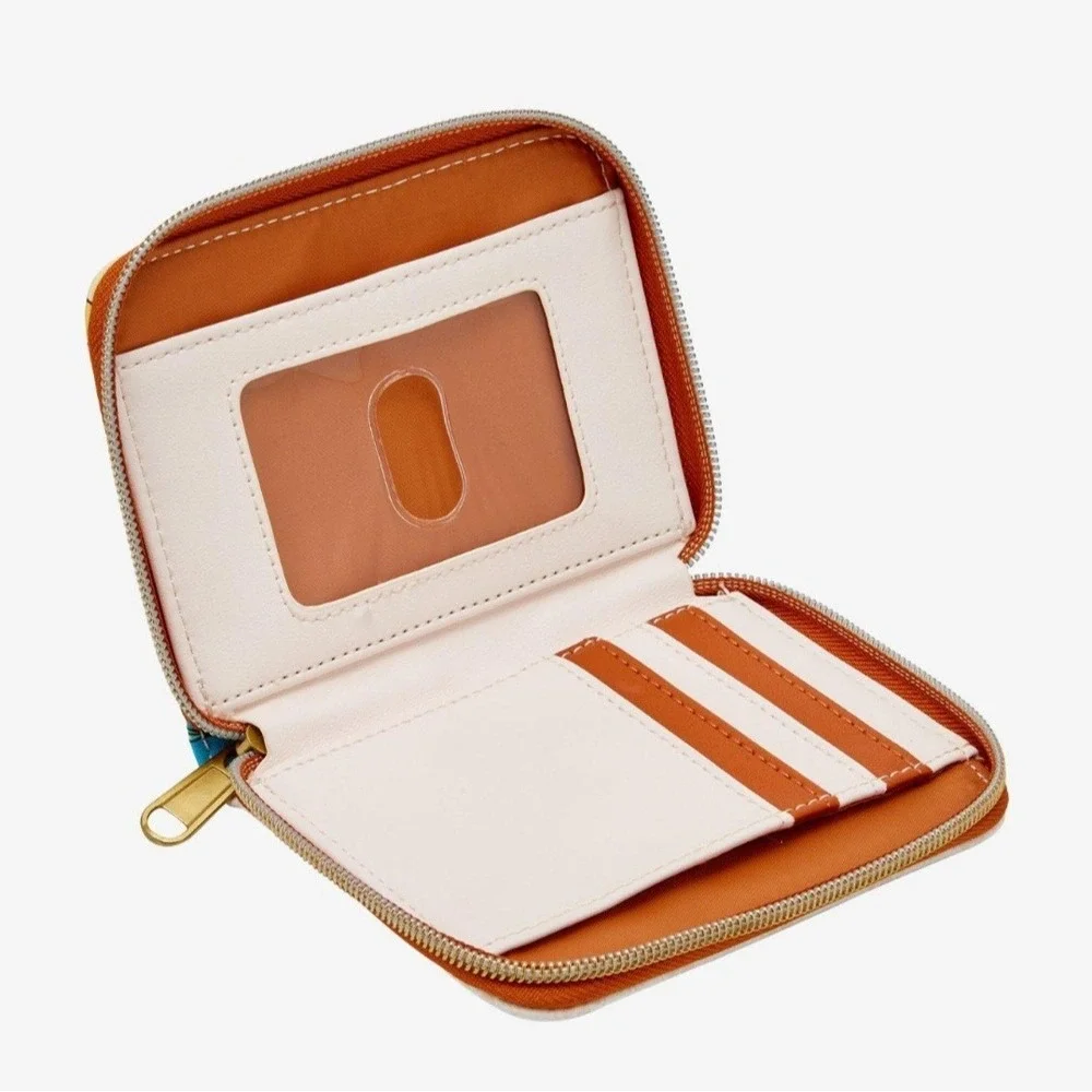 NEW!‎ Loungefly Disney Moana & Friends Stained Glass Zip Around Wallet! - Picture 3 of 4